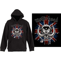 Motorhead- British Warpig on a black hooded sweatshirt