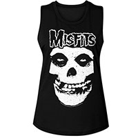 Misfits- Skull & Logo on a black girls tank shirt