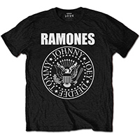 Ramones- Presidential Seal on a black ringspun cotton shirt