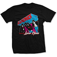 Ramones- Neon Leave Home on a black ringspun cotton shirt