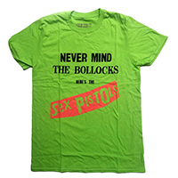 Sex Pistols- Never Mind The Bollocks on a green shirt