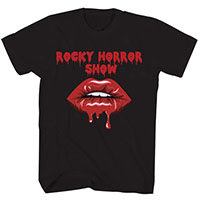 Rocky Horror Show- Lips on a black shirt