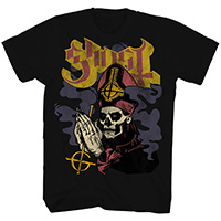 Ghost- Papa Prayer on a black shirt