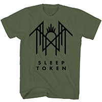 Sleep Token- Logo on an army green shirt