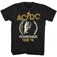 AC/DC- Powerage Tour 78 on a black shirt