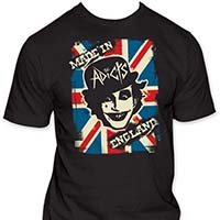 Adicts- Made In England on a black ringspun cotton shirt