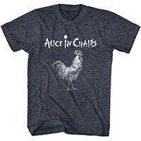 Alice In Chains- Rooster on a navy heather shirt