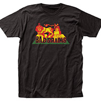 Bad Brains- Rasta Lion on a black ringspun cotton shirt