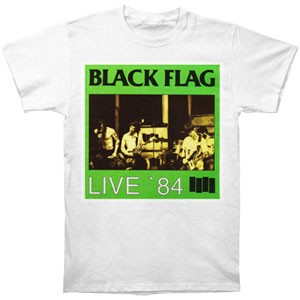 Black Flag- Live '84 on a white shirt
