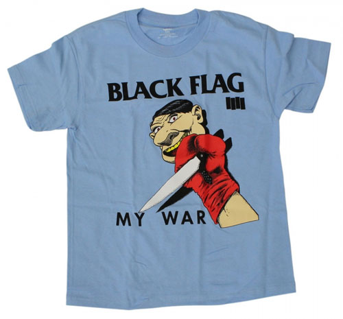 Black Flag- My War on a blue shirt