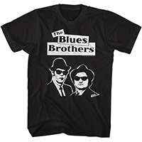 Blues Brothers- Jake And Elwood on a black shirt