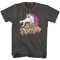 Bill & Teds Excellent Adventure- Wyld Stallyns (Head) on a smoke grey shirt