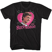 Bill & Teds Excellent Adventure- Bill Preston Heartthrob on a black shirt