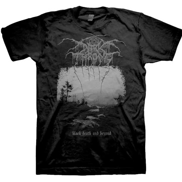 Darkthrone- Black Death And Beyond on a black shirt