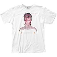 David Bowie- Aladdin Sane on a white ringspun cotton shirt (Sale price!)