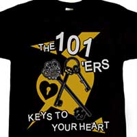 101ers- Keys To Your Heart on a black shirt