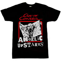 Angelic Upstarts- Out Of Control on a black shirt