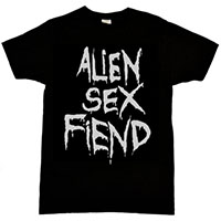 Alien Sex Fiend- Logo on a black shirt