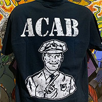 ACAB (Officer) on a black shirt