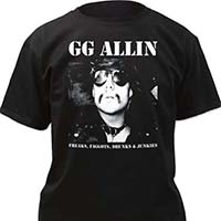 GG Allin- Freaks... on a black shirt