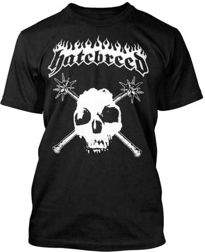 Hatebreed- Skull & Maces on a black shirt (Sale price!)