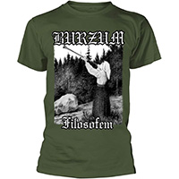 Burzum- Filosofem on an olive ringspun cotton shirt