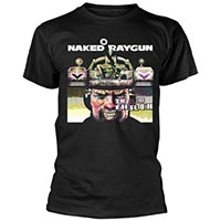 Naked Raygun- Throb Throb on a black shirt