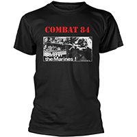 Combat 84- Send In The Marines on a black ringspun cotton shirt