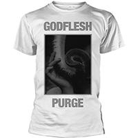 Godflesh- Purge on a white ringspun cotton shirt
