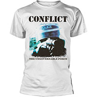 Conflict- The Ungovernable Force (Riot Police) on a white shirt