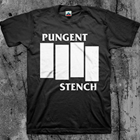 Pungent Stench-Black Stench on a black shirt
