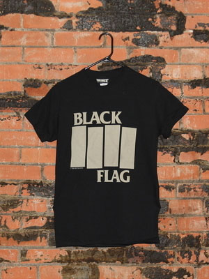 Black Flag- Bars And Logo on a black shirt