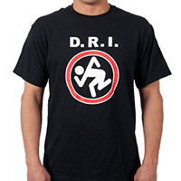 DRI- Block Logo & Circle Skanker on a black shirt