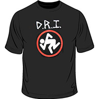 DRI- Scratch Logo & Circle Skanker on a black shirt