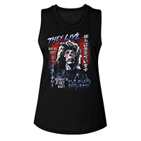 They Live- Who Are They? (Japanese Design) on a black girls tank shirt