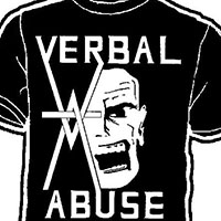 Verbal Abuse- Face on a black shirt