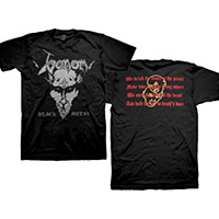 Venom- Black Metal on front, Quote on back on a black shirt (Sale price!)