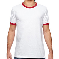 *Blank White/Red Ringer T-Shirt