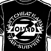 Zounds- Can't Cheat Karma on a black shirt