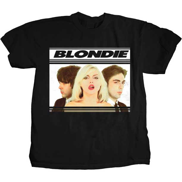 Blondie- Hot Lips Band Pic on a black ringspun cotton shirt