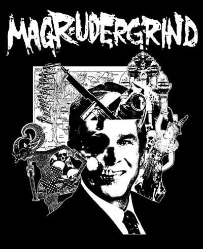 Magrudergrind- Asia Grinder on a black shirt