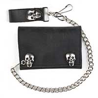 Skull Snaps Wallet (Comes With Chain)