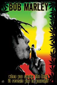 Bob Marley- When You Smoke The Herb... Fabric Poster/Wall Tapestry (Sale price!)