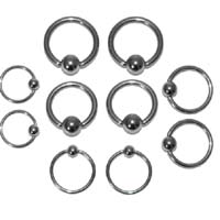 Surgical Grade Stainless Steel Captive Ring And Ball 