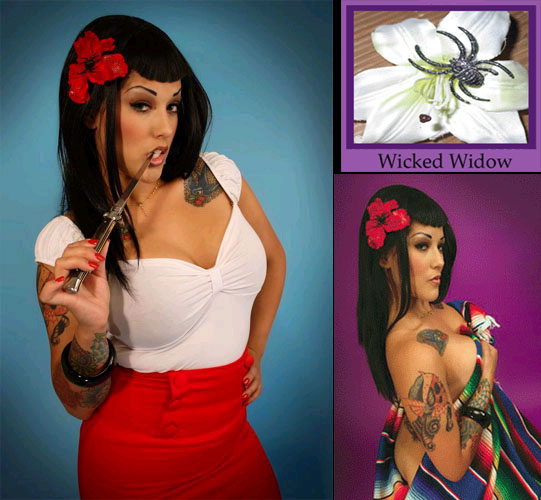 Wicked Widow hair clips by Hairy Scary - SALE