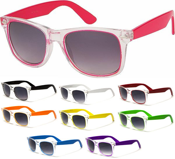 Sunglasses- CLEAR WITH COLOR - SALE 