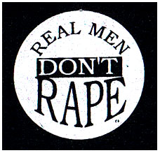 Real Men Don't Rape cloth patch (cp891)