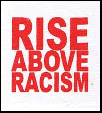 Rise Above Racism cloth patch (cp910)