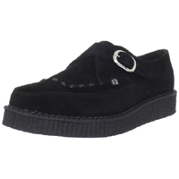 Black Suede Pointed Lo Sole Monk Creeper by Tred Air UK