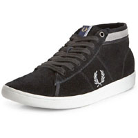 Craddock Suede Sneaker in BLACK by Fred Perry -SALE UK 6/US 7 only